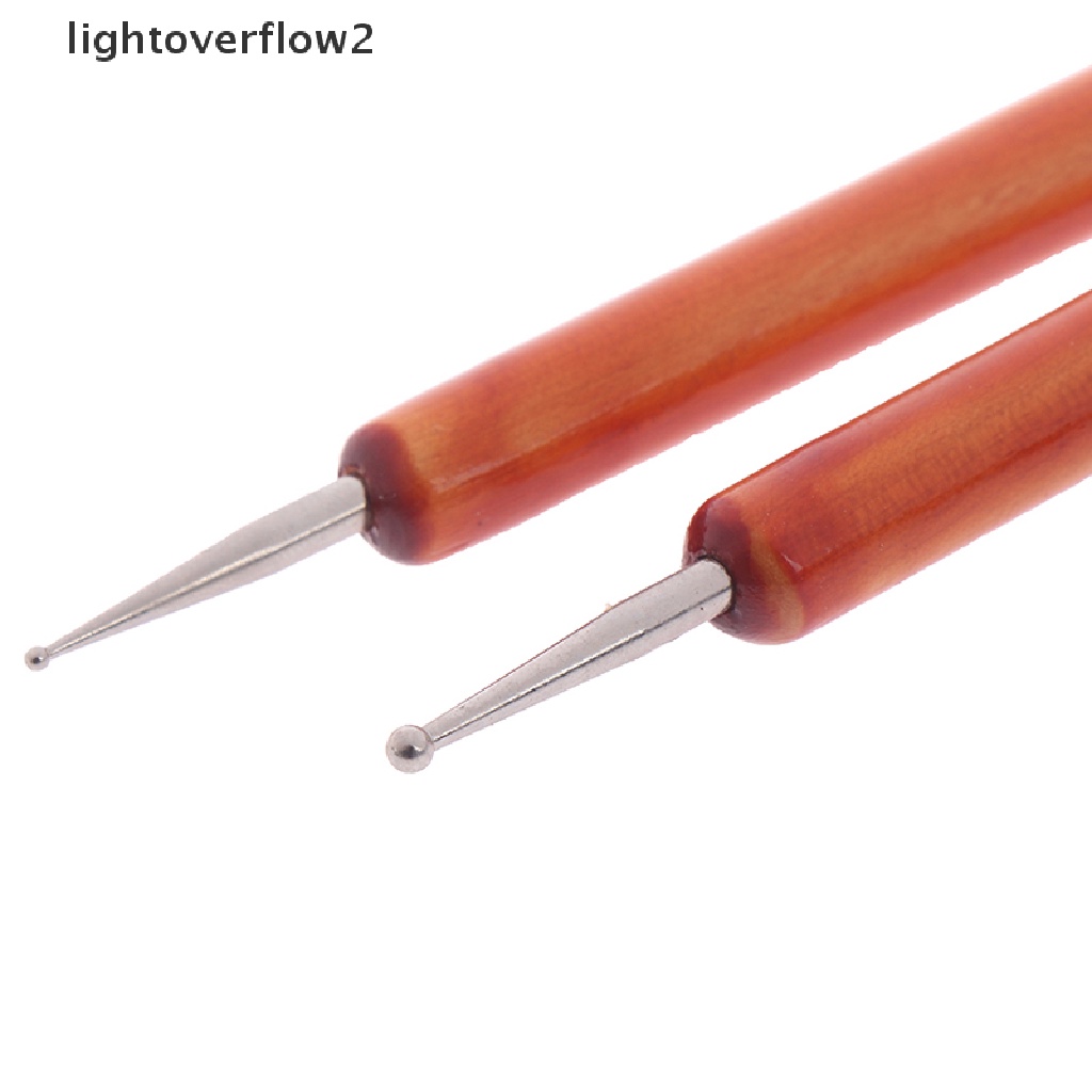 (lightoverflow2) 5pcs / Set Alat Pahat Tanah Liat Bahan Silikon + Stainless Steel (ID)
