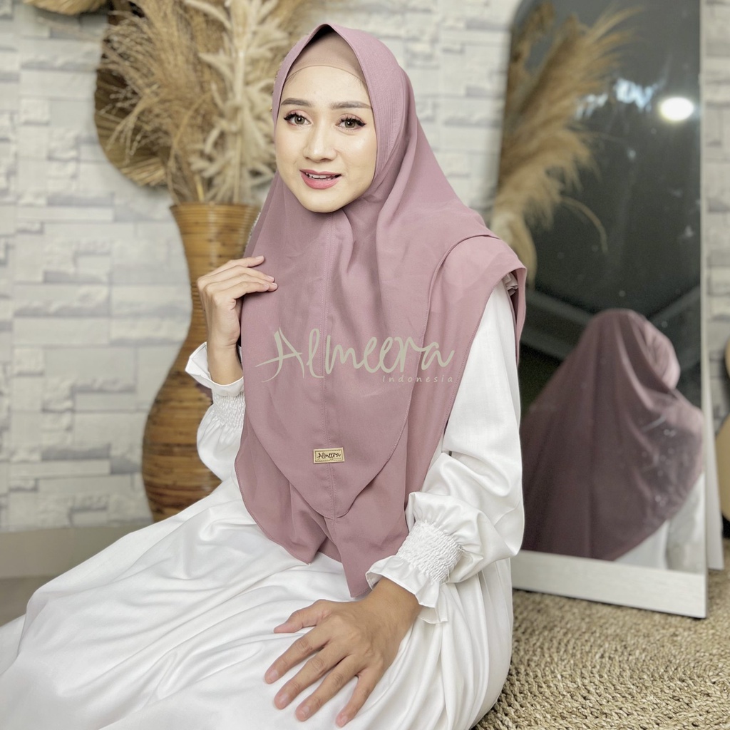 HIJAB INSTAN CERUTY 2 LAYER/KHIMAR 2 LAYER PET JUMBO XL/BERGO 2 LYER PET CERUTY