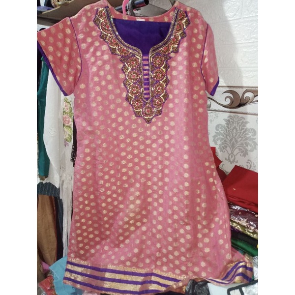 kurti set jumbo,kurti India,atasan/setelan baju india wanita