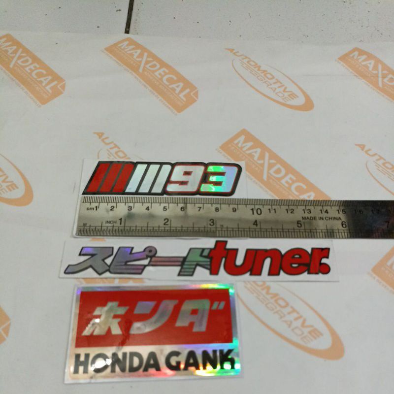 sticker hologram honda gank