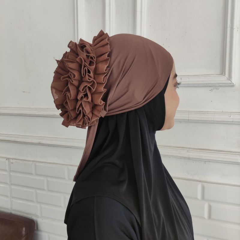 Inner Jilbab / Inner Cemol / Cemol Rambut / Inner Turki / Ciput Cepol / Cepol Hijab Mawar