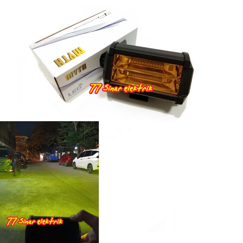 Lampu Tembak Sorot Led 24 Mata MYTH Cree Kuning Lampu Tembak Led Motor Mobil 12 -24 Volt
