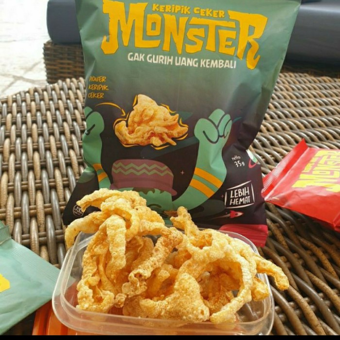 

Keripik Ceker Monster Keripik Kulit Ceker Ayam Goreng 35Gr