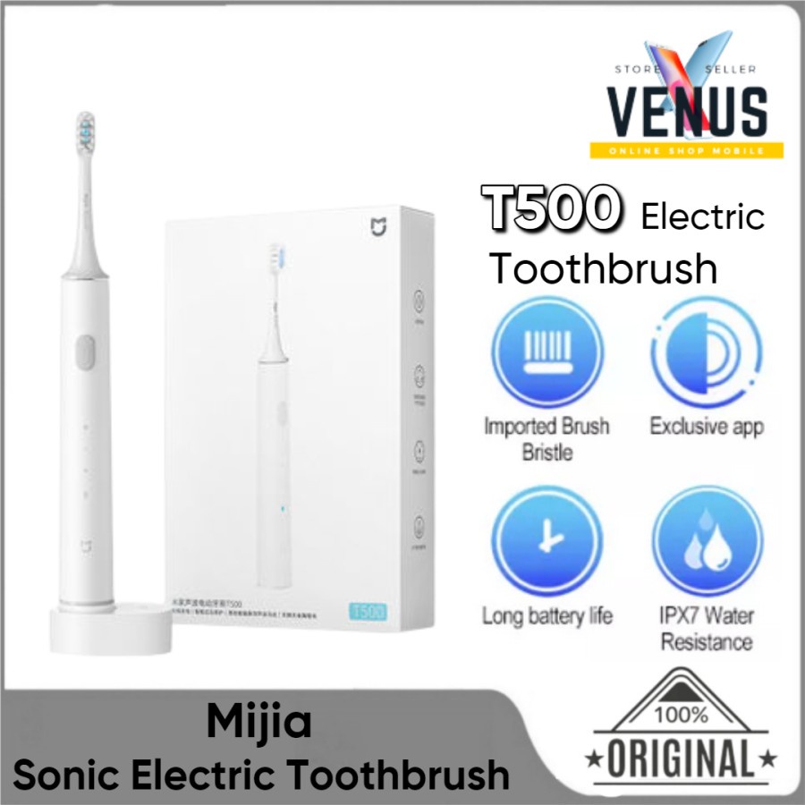 Mijia T500 Smart Sonic Toothbrush 3 Speed IPX7 - Sikat Gigi Electric