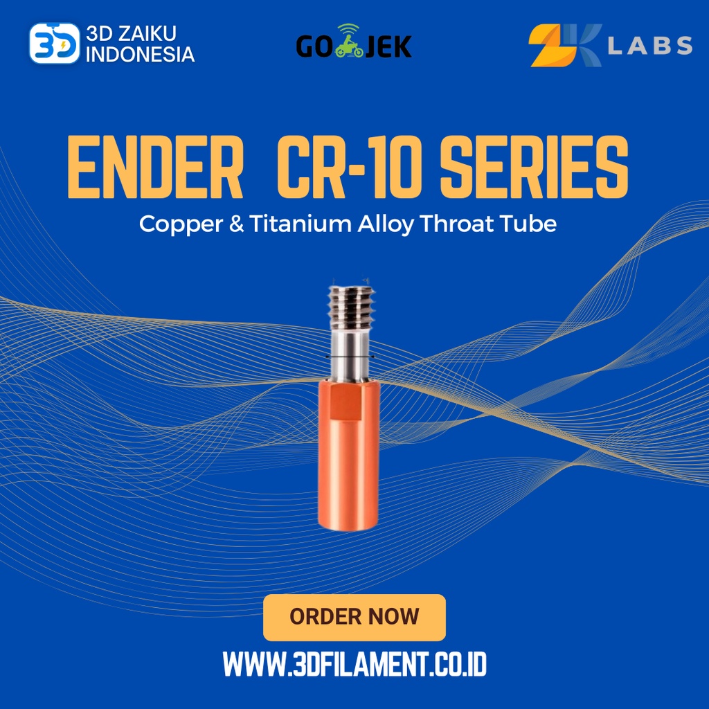 Ender CR-10 Series Copper and Titanium Alloy Throat Tube