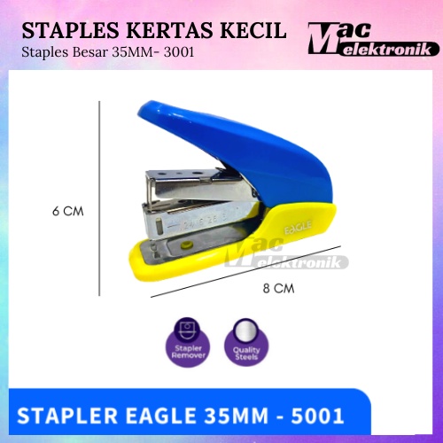 STAPLES KERTAS / JEPRETAN KERTAS EAGLE / STAPLER EAGLE BESAR /STAPLES KECIL 35MM