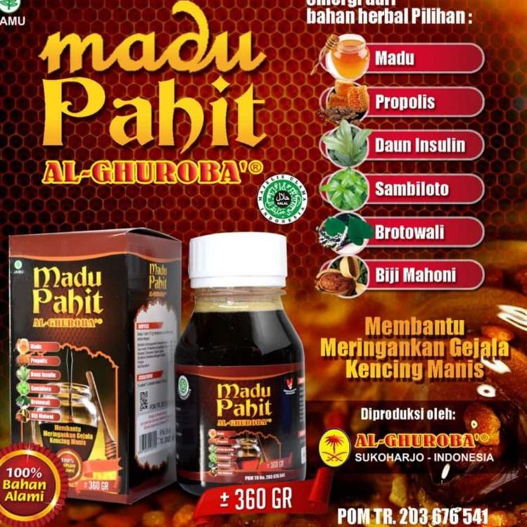 

Produk Premium.. MADU PAHIT AL GHUROBA' 360 gram 52