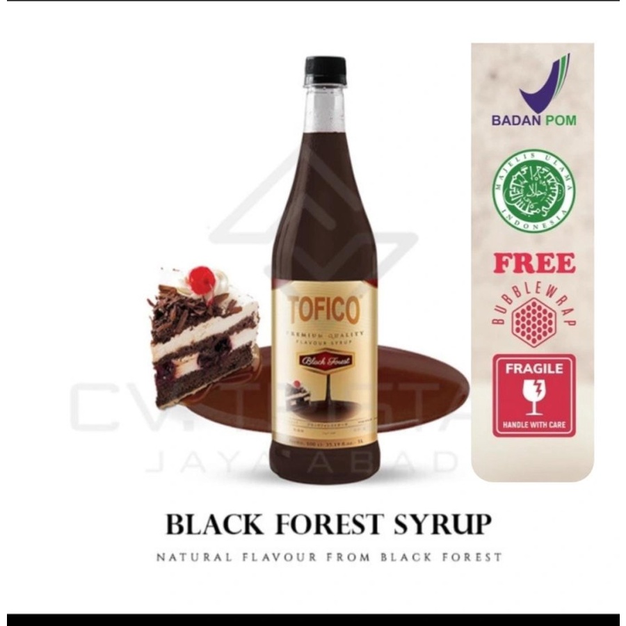 

Tofico Syrup black forest syrup natural flavour 1 Liter Tofico Sirup blackforest