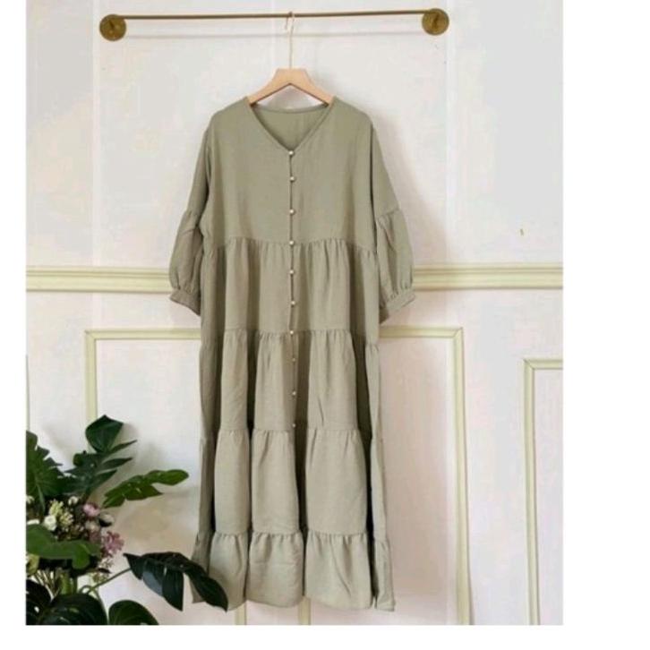 MIDI DRESS MUTIARA CRINCLE / MIDI DRESS CRINCLE AIRFLOW / MIDI DRESS JAMUR / MIDI DRESS CRINCLE TERL
