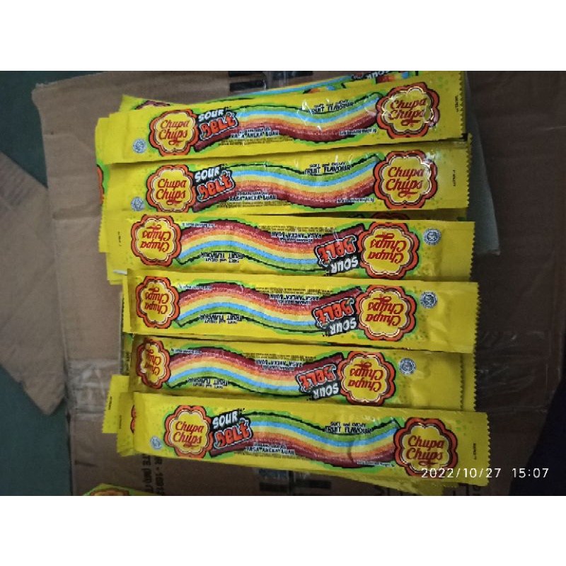 Permen Jelly Chupa Chups Sour Belt 8gr Fruit mix