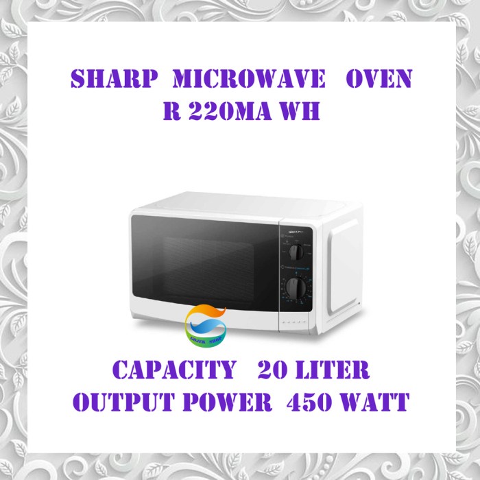 Sharp Microwave Oven R -220Mawh 20L Low Watt Reheating Function 450W