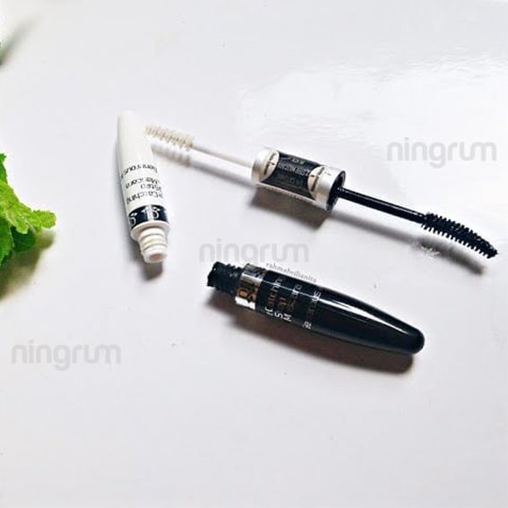 Ningrum QL Cosmetic Mascara Black | Black and White 2in1 Waterproff Curling Mascara 8ml Kosmetik Mata BPOM - 7001