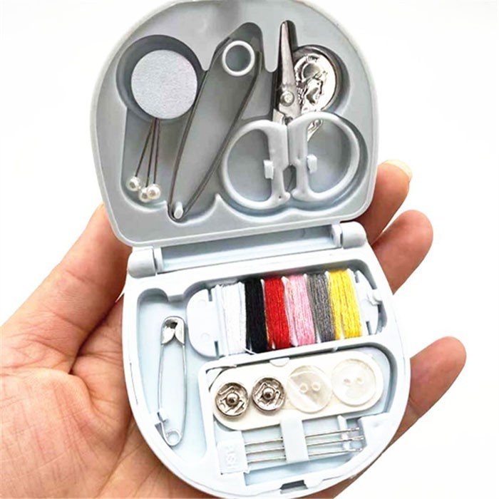 Sewing Kit Bulat Travel Alat Jahit Mini Travelling