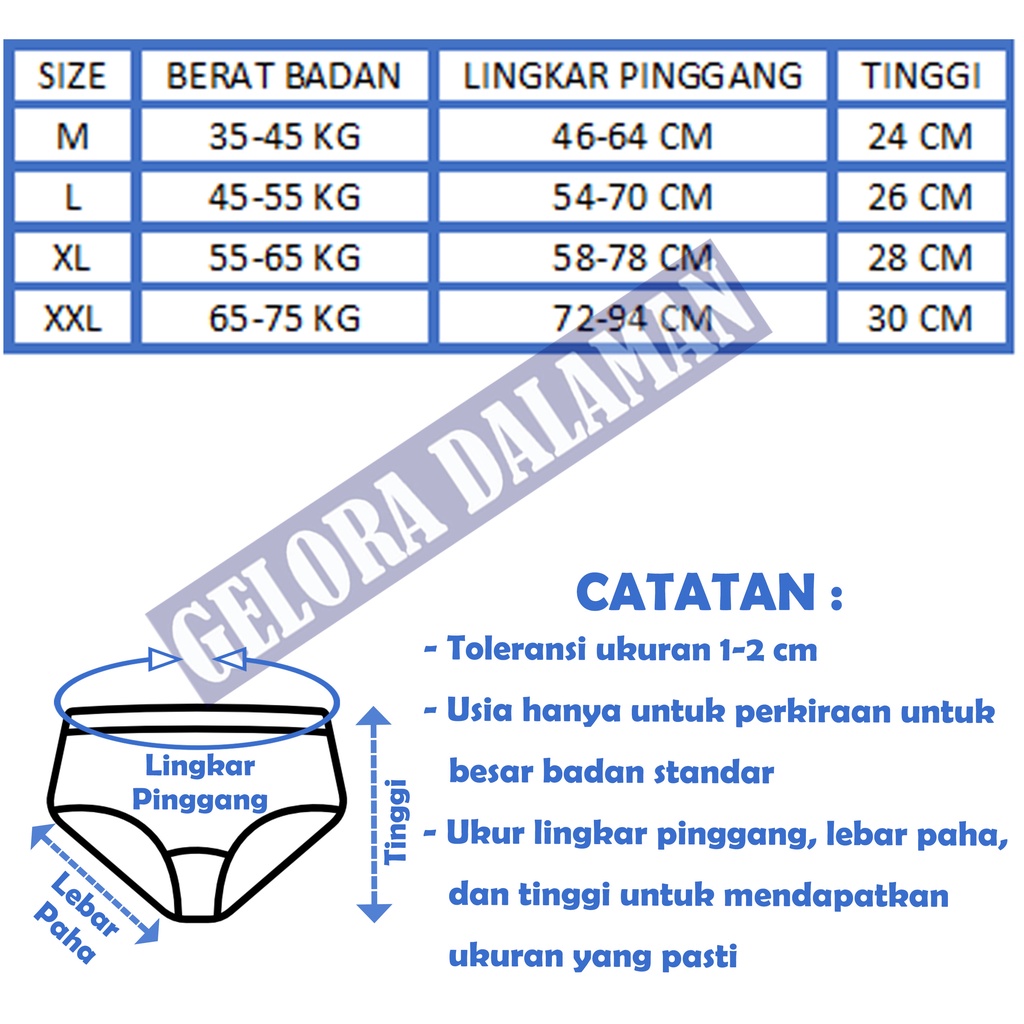 3 Pcs Celana Dalam Pria Pakaian Dalam Premium Cd Pria