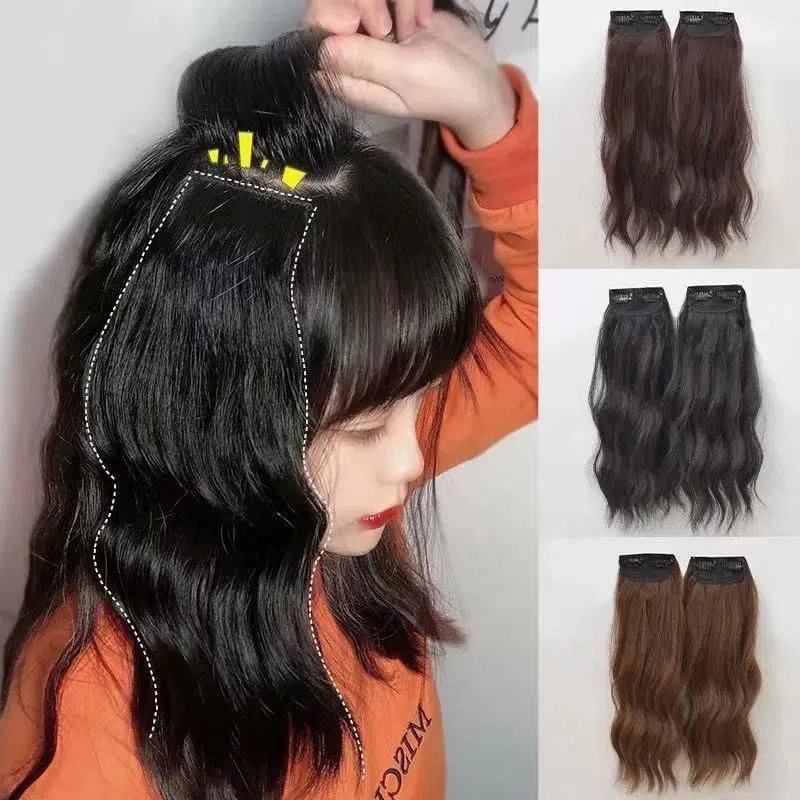 1pc Wig Rambut Keriting Model One Piece Untuk Wanita