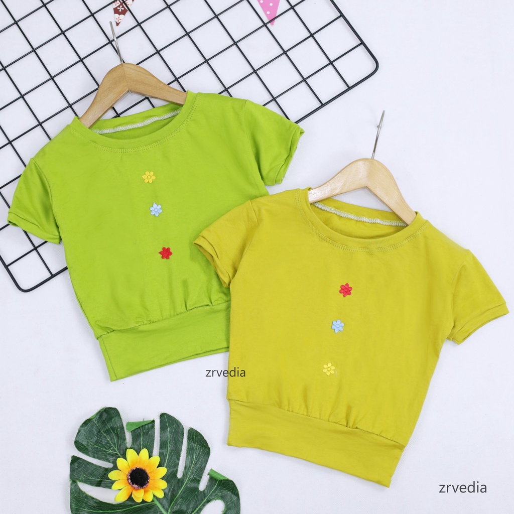 Blouse Chita Bayi uk 3-12 Bulan / Atasan T-Shirt Polos Kaos Baby Perempuan Lengan Pendek Adem