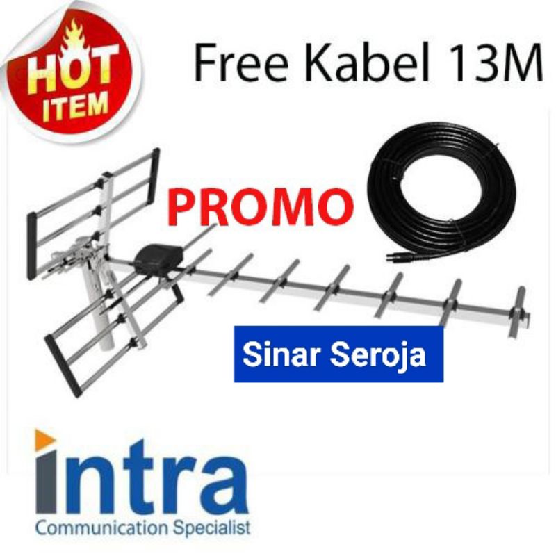 Antena Luar Digital Outdoor intra TV Led LCD INT 003 Free Kabel 13 Meter