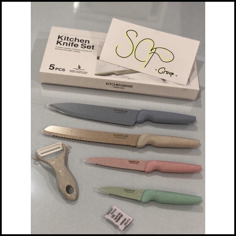 Pisau Set Lock N Lock Warna Pastel Original