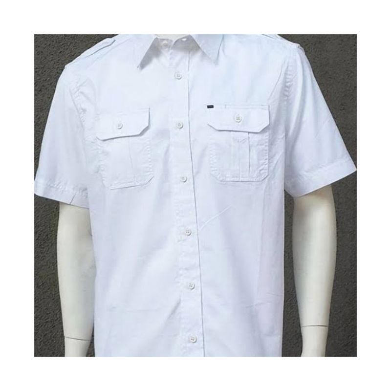 MGee Original Kemeja Putih Lengan Pendek