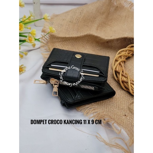 Dompet wanita croco kancing lipat