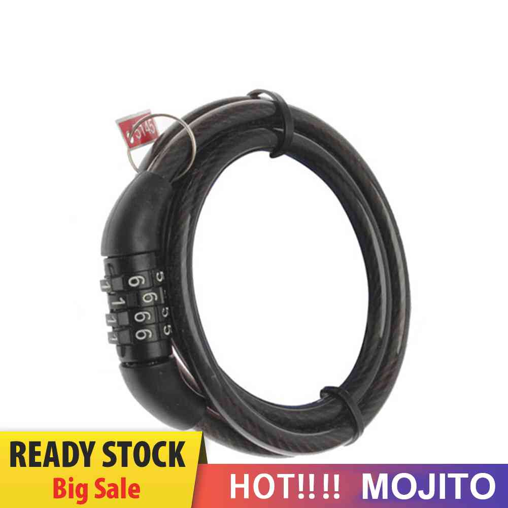 Kunci Sepeda Universal Model Kabel Dengan Kode