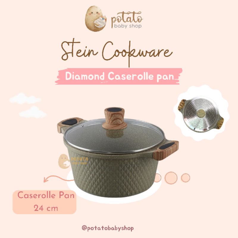 SteinCookware Diamond Casserole 24cm - 20cm / Panci Stein Cookware