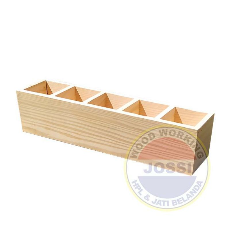

Kotak Pensil Panjang / Wooden Stationery Holder Kayu Jati Belanda