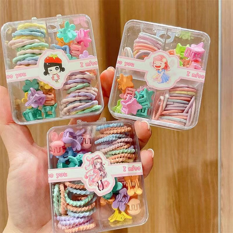 A14 Ikat Rambut Karet Motif Lucu Elastis Gaya Korea Wanita