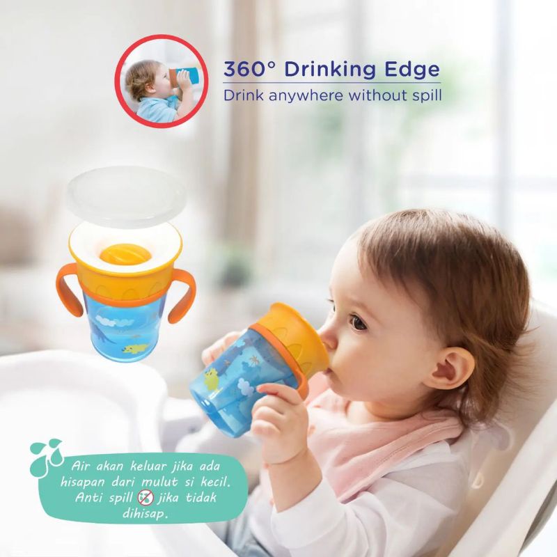 BABYSAFE 360 Sipper Training Cup with Handle Gelas Minum Bayi Cangkir Anak