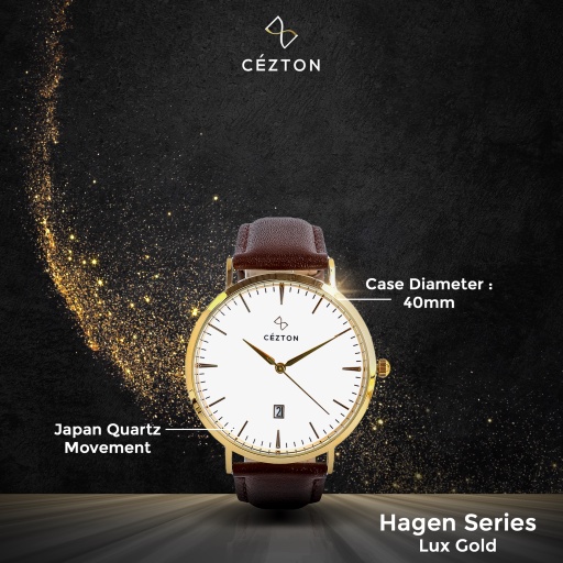 CEZTON Jam Tangan Pria | HAGEN SERIES Lux Gold