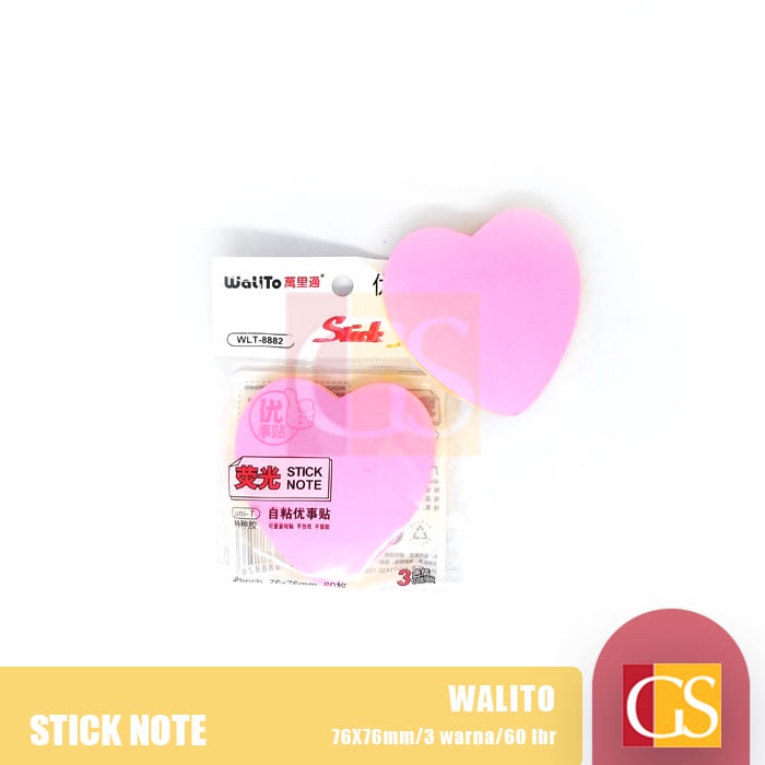 

Stik Note Bentuk Hati Walito 1 pcs