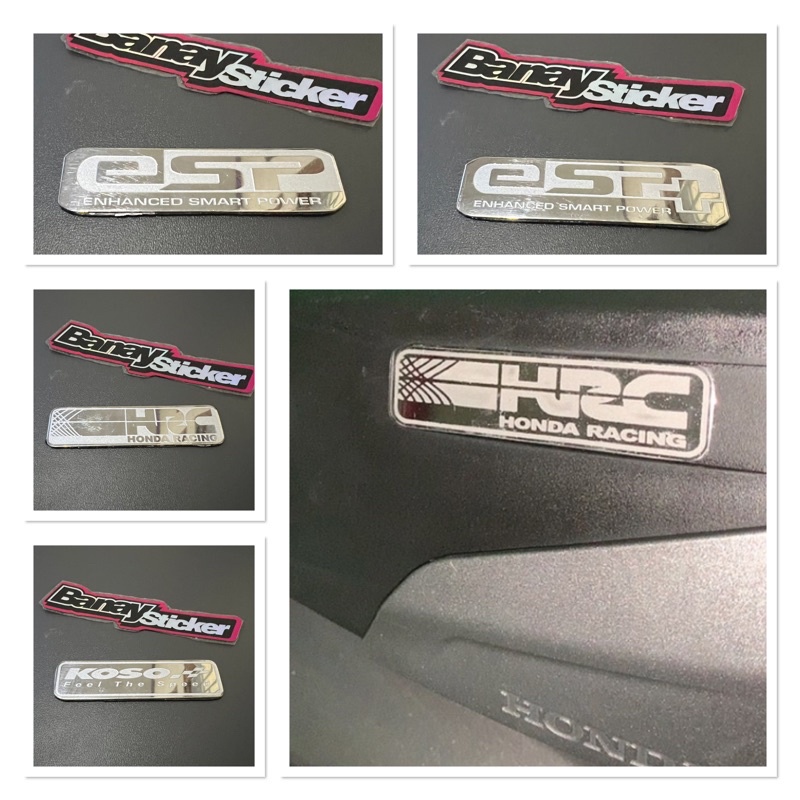 EMBLEM FILTER HONDA ESP HRC KOSO STAINLESS