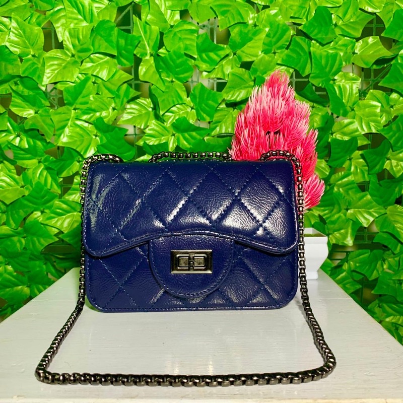 Tas Kekinian Tas Wanita Murah Tas Pesta Tas Kerja Tas Hang Out Sliping Bag Navy