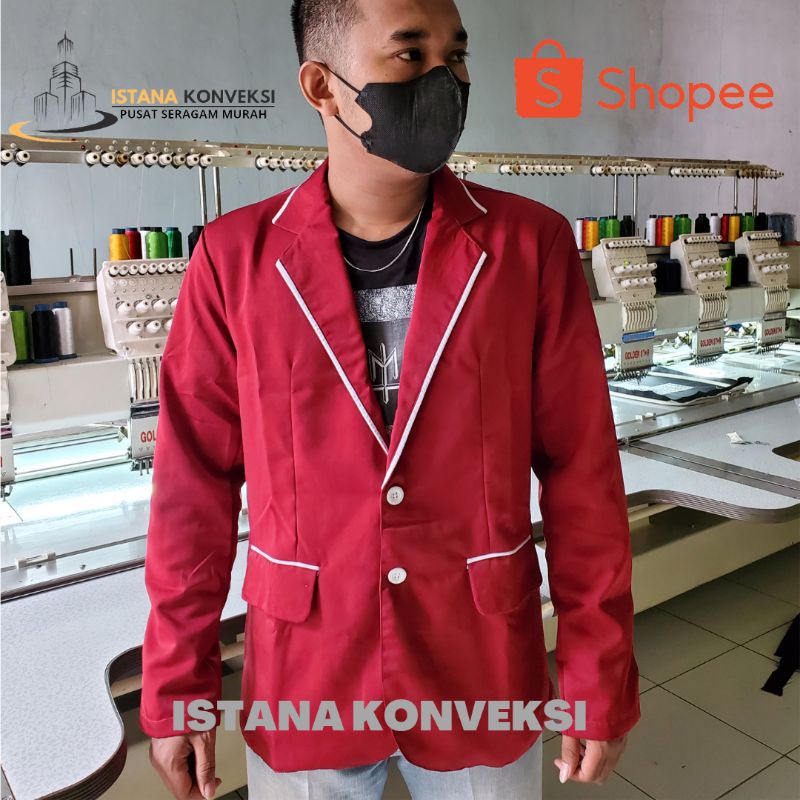 JAS ALMAMATER OSIS SMP SMA PESANTREN FULL FURING /JAS MERAH LIS PUTIH