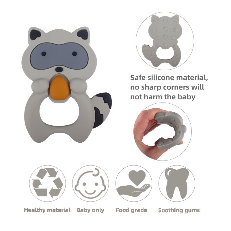 TC 3 | TEETHER SILICONE ANAK MOTIF TUPAI | MAINAN GIGITAN BAYI SILIKON BPA FREE | RUZAIN MALL