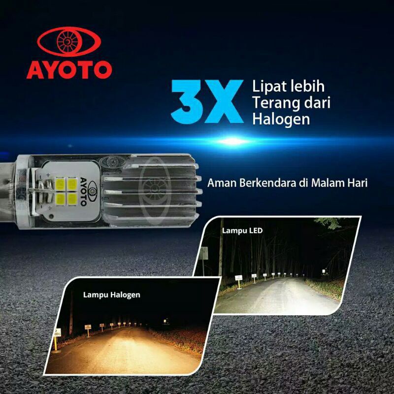 bohlam LED kaki 1 lampu depan AYOTO Lampu Motor LED AYOTO M2A pilih variasi