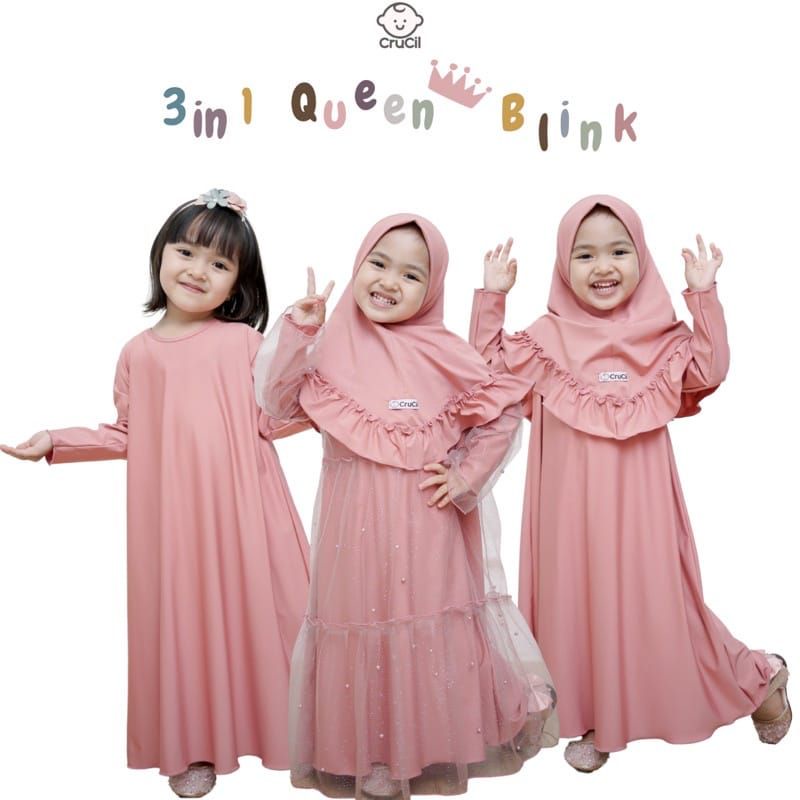 Crucil Gamis Anak 3 in 1 Queen Blink