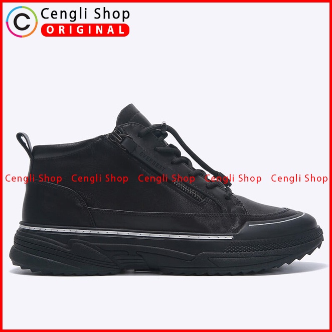 EM01 SEPATU BOOT EVERBEST PRIA ORIGINAL CASUAL KULIT BRANDED HITAM