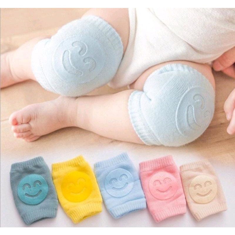 Pelindung Lutut Bayi Anti Slip / Baby Kneepad Motif Smile Protector Baby / Knee Pads Pelindung Lutut Bayi Merangkak