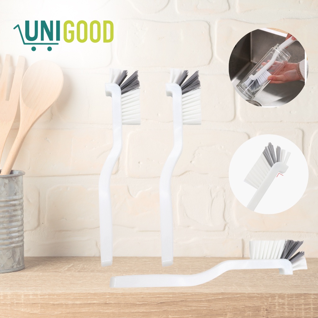 UNIGOOD - Sikat Botol Gelas Sudut Siku Gagang Panjang Brush Dapur Multifungsi