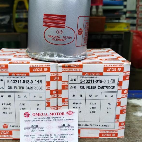 Filter Oli Isuzu Panther 2.3/Colt Diesel Lama (Sakura) 018