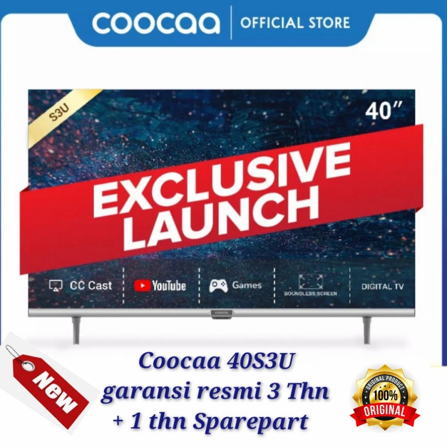 Led Tv Coocaa 40S3u 40 inch Smart Tv Youtube / TV 40INCH SMART TV MURAH