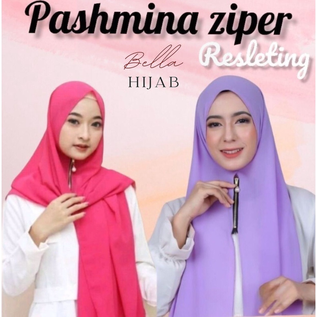 SMOOTHHIJAB Bella Pashmina Zipper Instan