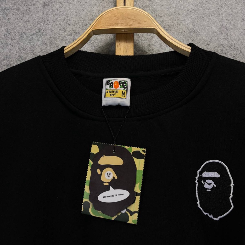 HOODIE SWEATER CREWNECK OFF A BATHING AAPE BAPE LOGO BORDIR MIRROR FULLTAG