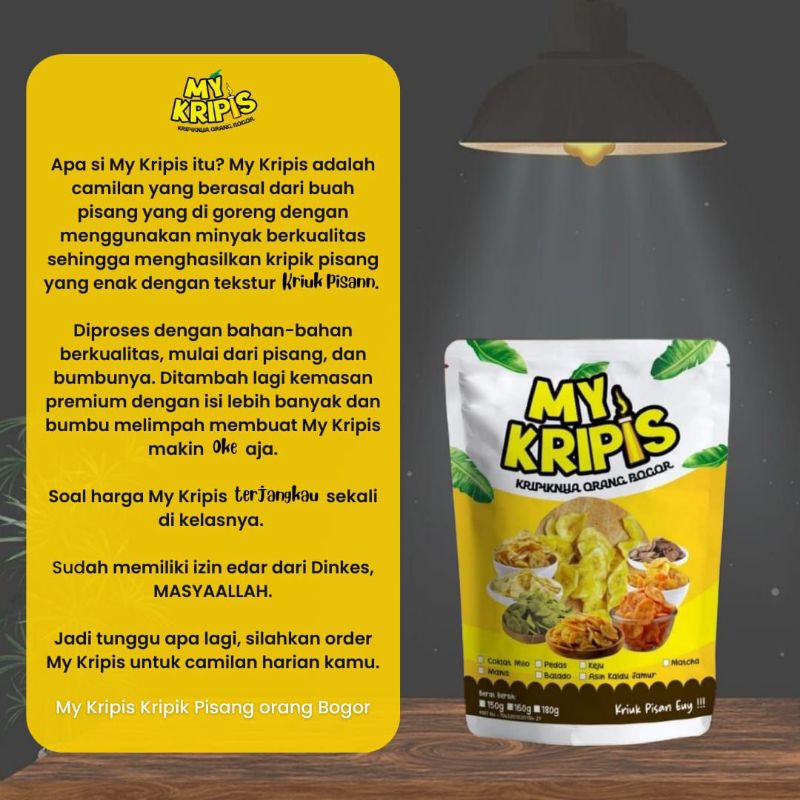 

My Kripis Kripik Pisang Varian Coklat Milo