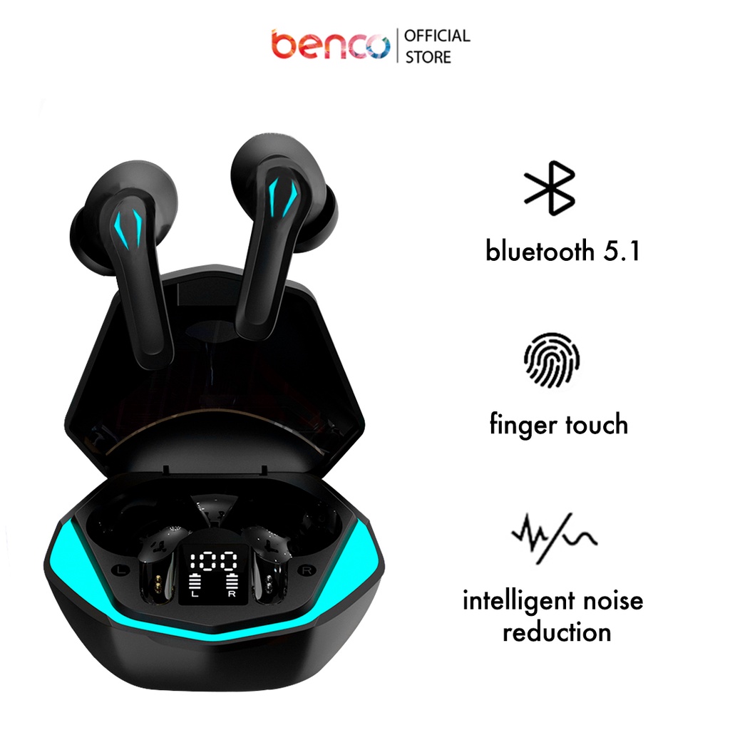 BENCO TWS Gaming Earbud JS18 Low Latency 20Ms HD Call Mic/Noise Cancelling