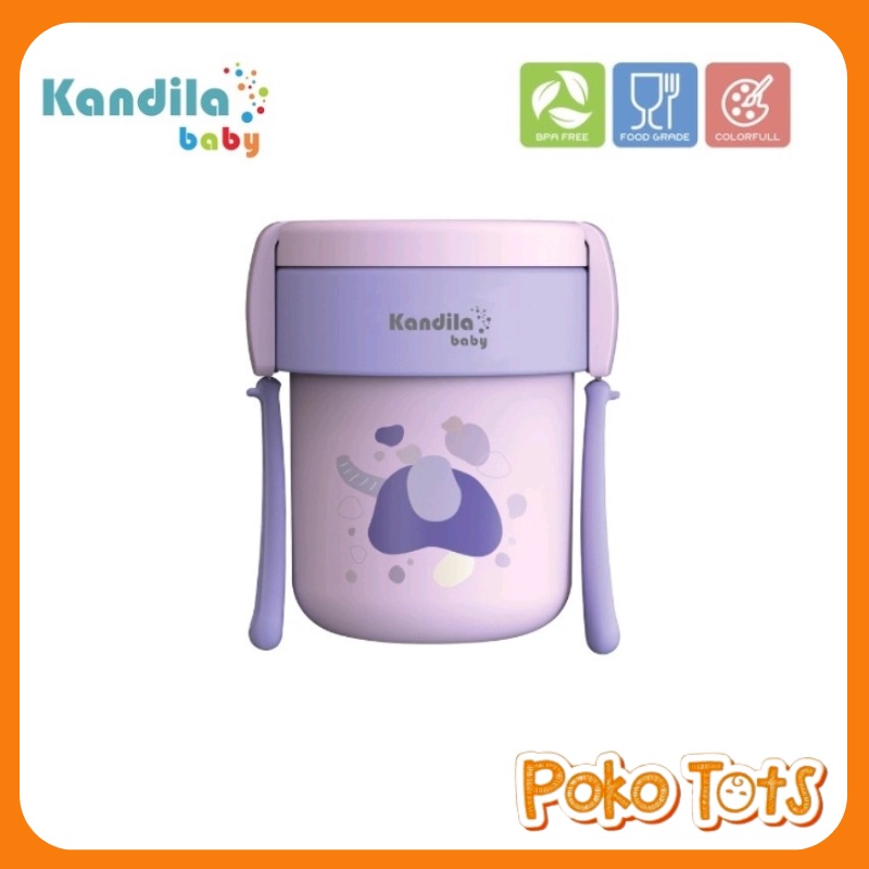 Kandila Baby Stainless Jar With Fork &amp; Spoon KDL022-8 Tempat Makan Stainless