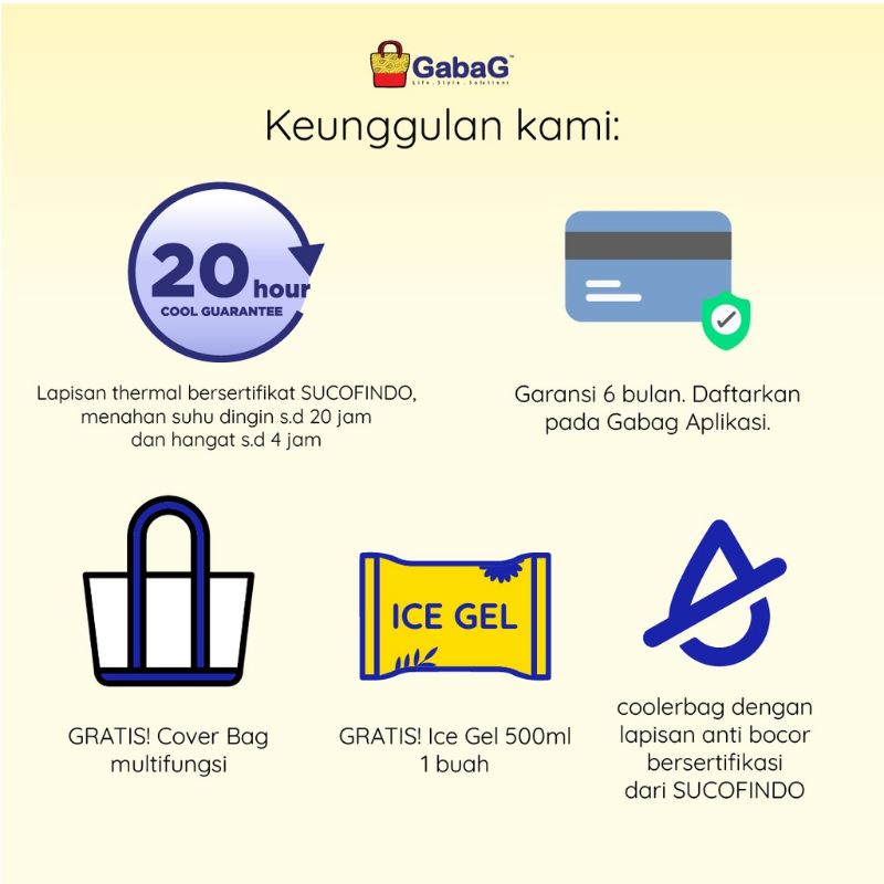Gabag Infinite Series Crystal/Gabag Tas Cooler