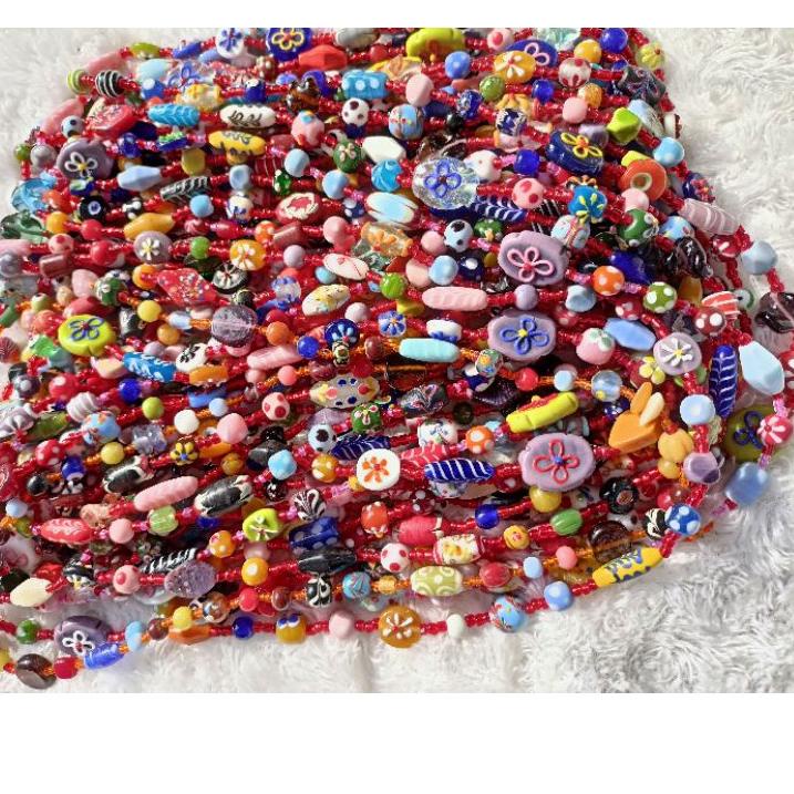 Paling Diminati KALUNG full manik 120cm / manik jombang / manik kaca jombang / manik kaca / javabead