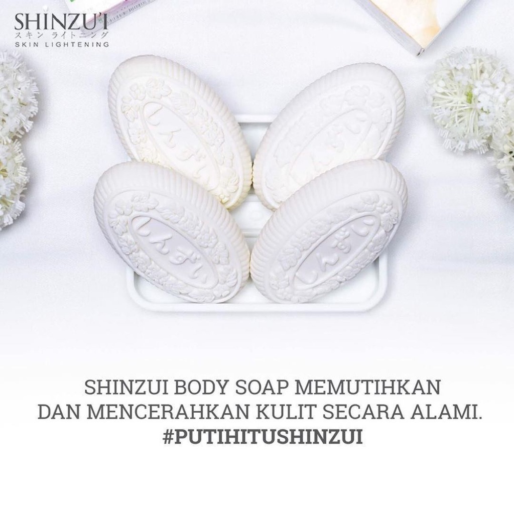 SHINZUI Skin Lightening Bar Soap 80gr / SABUN BATANG |  SABUN HANA SABUN KENSHO SABUN KIREI SABUN MATSU SABUN MYORI SABUN SAKURA